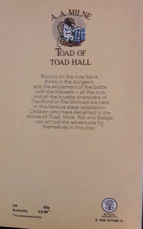 Toad Of Toad Hall - A A Milne