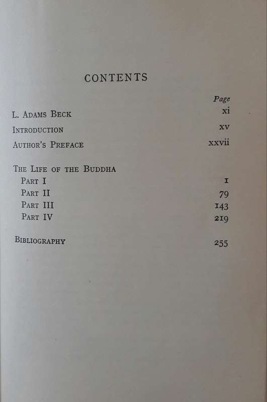 The Life Of The Buddha - L Adams Beck