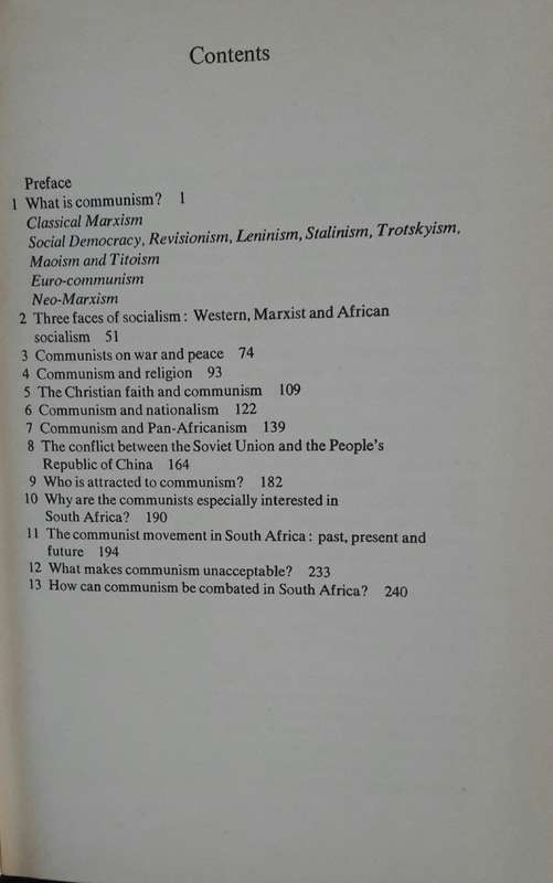 Communisim And South Africa - Prof. D J Kotze