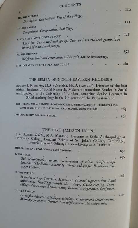 Seven Tribes Of British Central Africa - edited by Elizabeth Colson & Max Gluckman