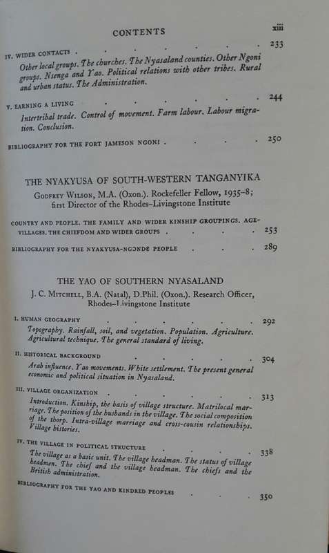 Seven Tribes Of British Central Africa - edited by Elizabeth Colson & Max Gluckman