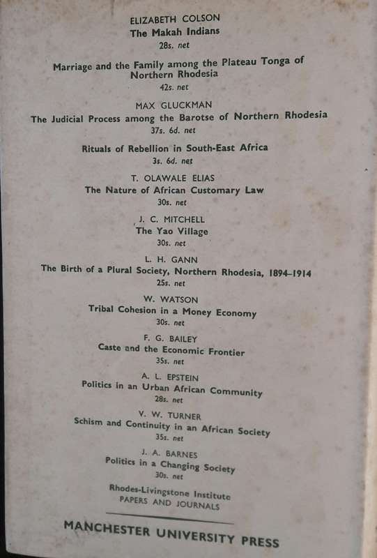 Seven Tribes Of British Central Africa - edited by Elizabeth Colson & Max Gluckman
