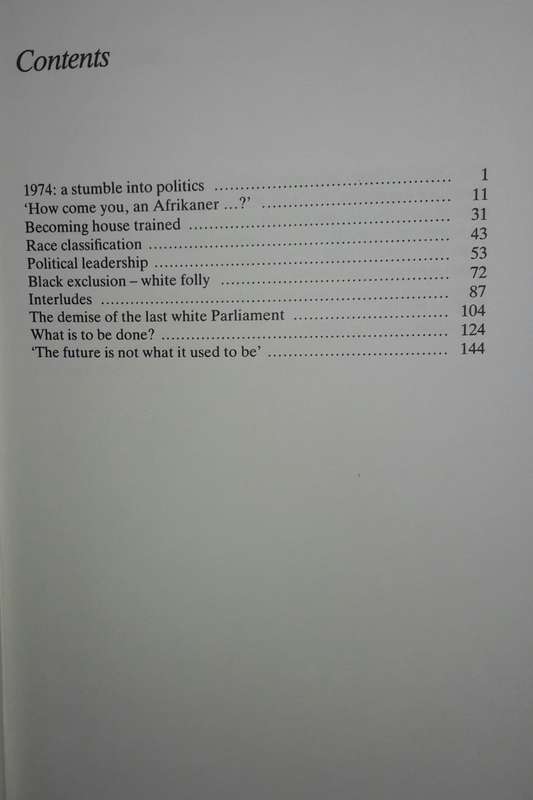 The Last White Parliament - Frederik Van Zyl Slabbert