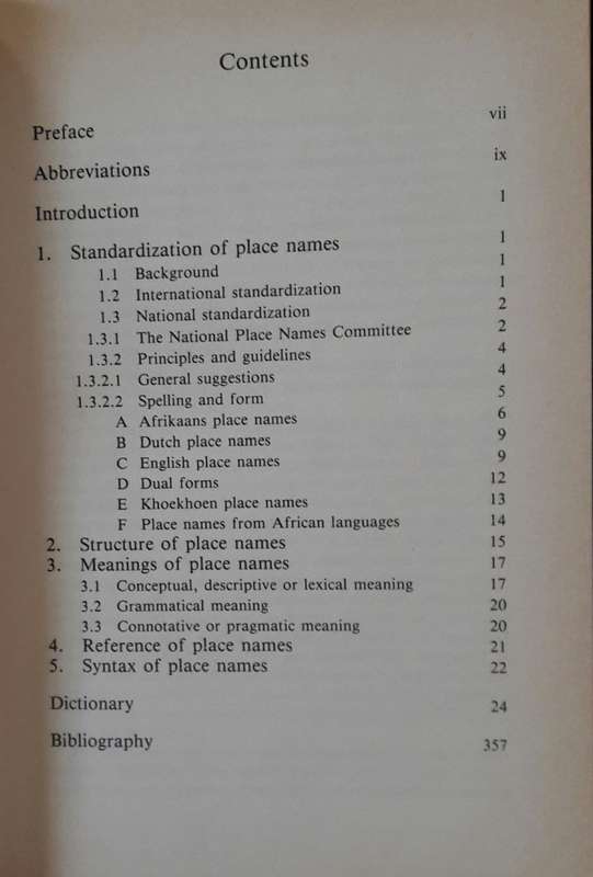 Dictionary Of Southern Africa Place Names - P E Raper