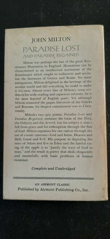 Paradise Lost and Paradise Regained by John Milton