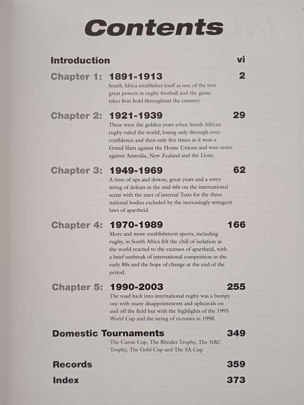 112 Years of Springbok Rugby 1891 to 2003 Tests and Heroes