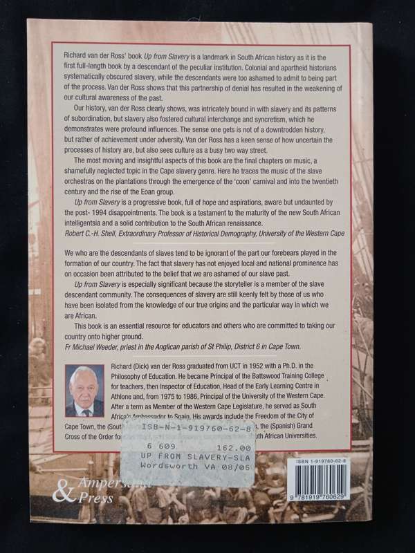 Up From Slavery by R E van der Ross