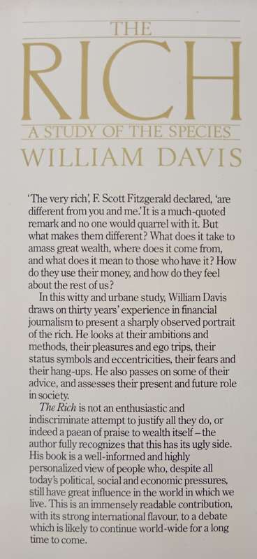 The Rich A Study of the Species by William Davis
