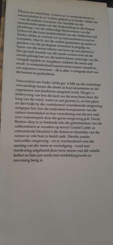 Die Natuurerfenis van Suider-Afrika by David Bristow and Gerald Cubitt