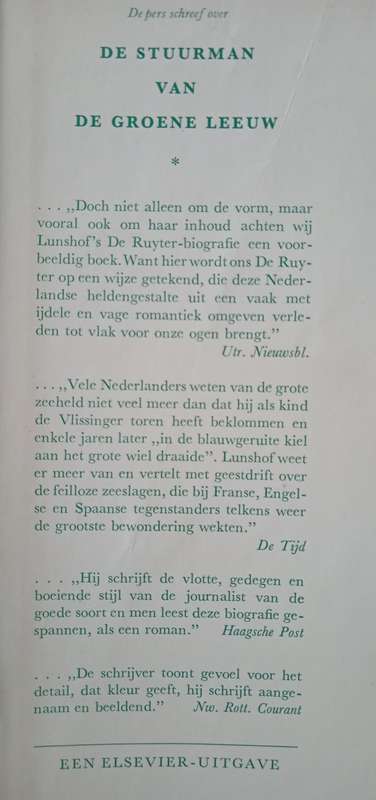 De Stuurman van de Groene Leeuw by HA Lunshof
