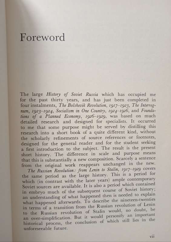 The Russian Revolution from Lenin to Stalin 1917-1929 by Edward Hallett Carr