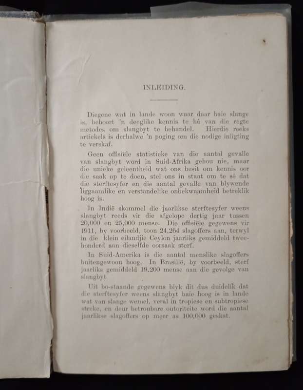 Solange en die behandeling van Slangbyt by FW Fitzsimons