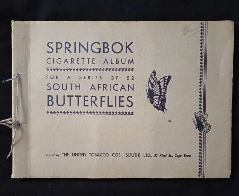 Springbok Cigarette Album for a series of 52 South African Butterflies by The United Tobacco Cos