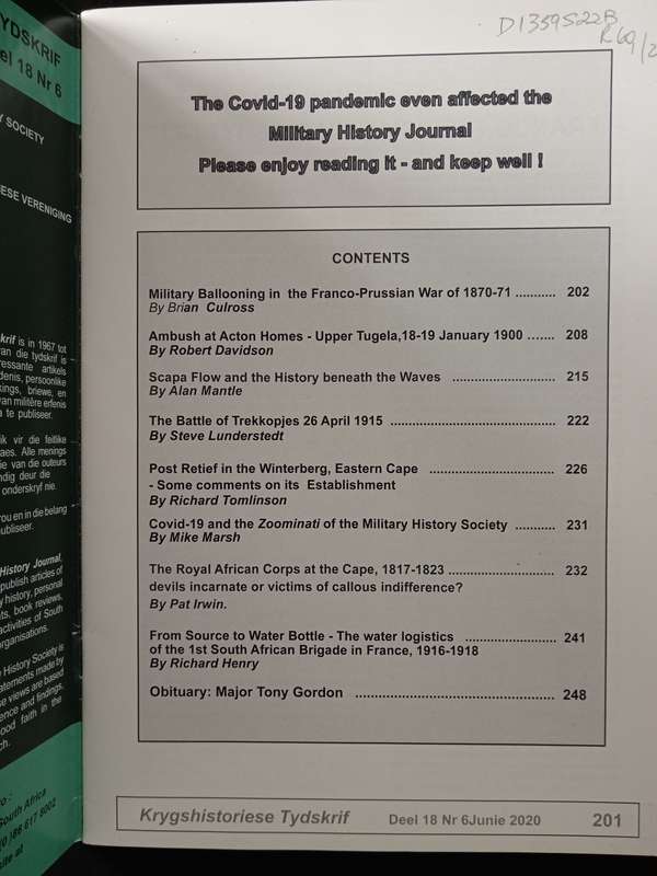 Military History Journal/Krygshistoriese Tydskrif