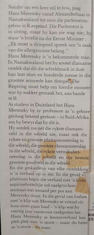 Towenaar-Geoloog Hans Merensky by Henri Eybers