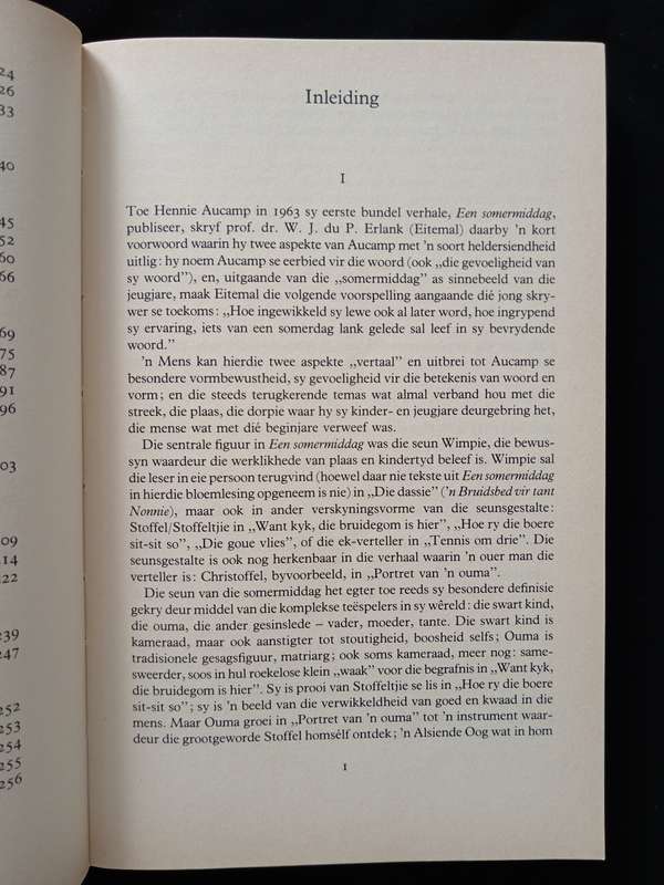 Hennie Aucamp in Een Kraal Compiled by Elize Botha