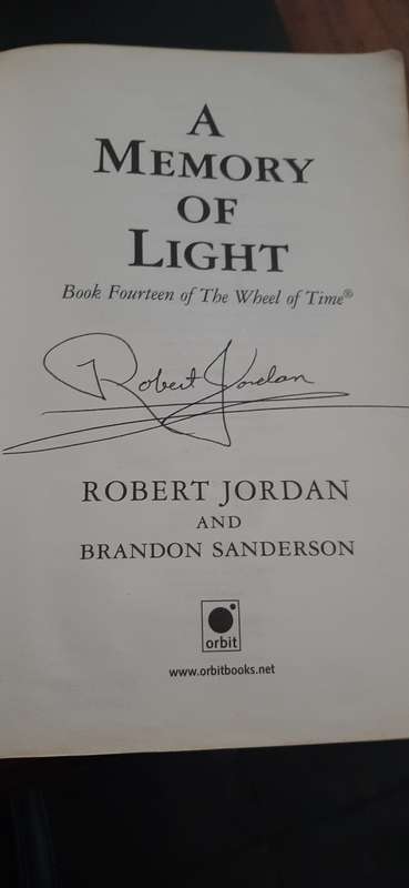 A Memory of Light by Robert Jordan and Brandon Sanderson (Signed by Robert Jordan)