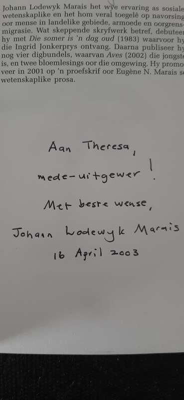 Lae wolke oor Mosambiek `n Reisboek by Johann Lodewyk Marais - First edition signed by author