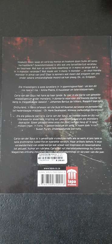Mens/of Monster, Die Psige van `n Misdadiger by Carla van der Spuy