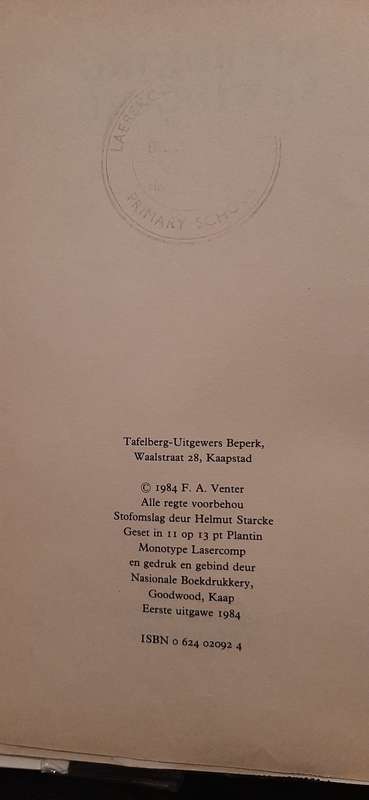 Die Koning se Wingerd by F.A. Venter - First Edition