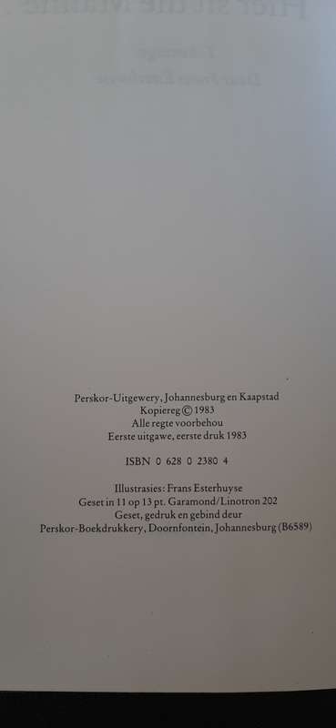 Hier sit die Manne... PG du Plessis - 1st Ed