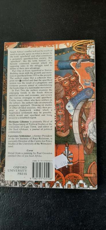 From Apartheid to Nation-Building by Hermann Giliomee and Lawrence Schlemmer