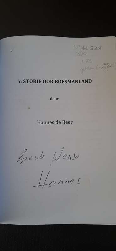 `n Storie oor Boesmanland y Hannes de Beer (Signed)