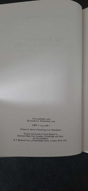 The Anatomy of the Israeli Army by Gunther E. Rothenberg (First Edition)