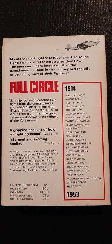 Full Circle by Air Vice-Marshal J.E. Johnson