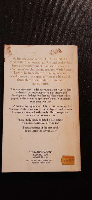 Origins by Richard E. Leakey and Roger Lewin