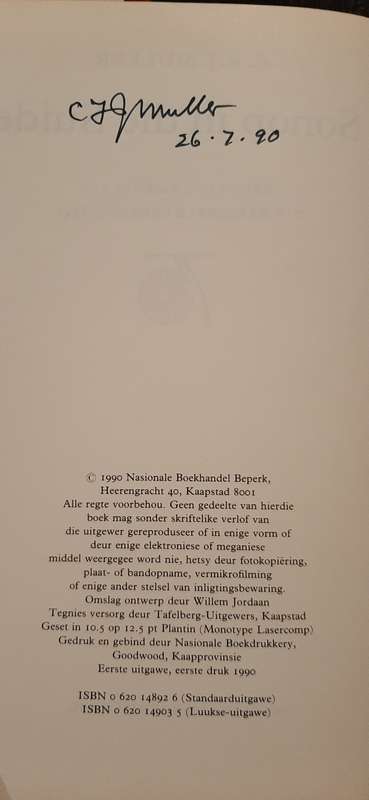Sonop in die Suide by C.F.J. Muller (Signed)