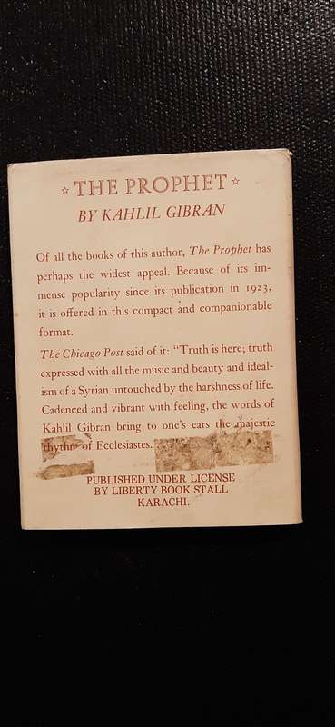 The Prophet by Kahlil Gibran (Pakistan Version)