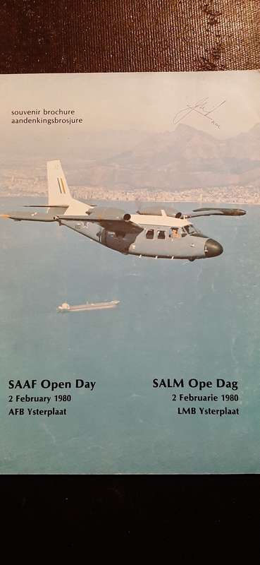 SAAF Open Day 2 February 1980 AFB Ysterplaat - Souvenir Brochure (Signed twice by Colonel Kriel)