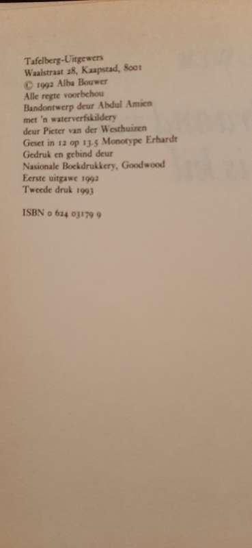 Die afdraand van die dag is kil by Alba Bouwer (Tweede Druk)