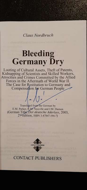 Bleeding Germany Dry by Claus Nordbruch (Signed by author)