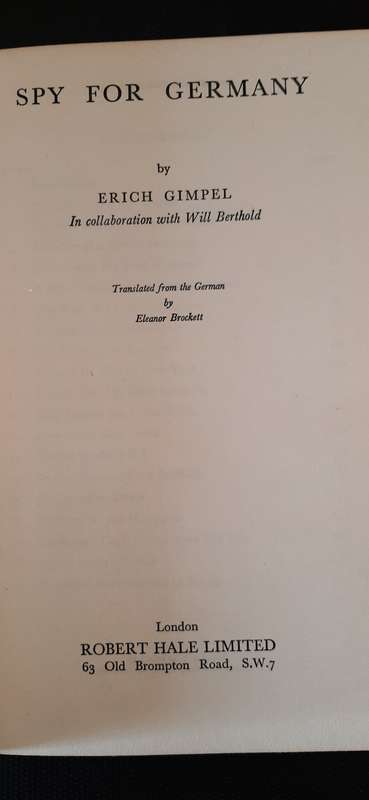 Spy for Germany by Erich Gimpel