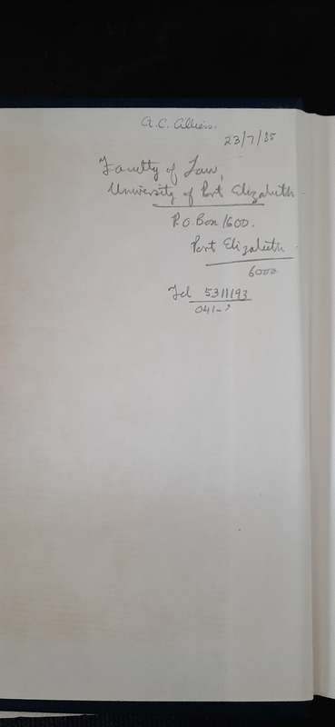 Discrimination in the Constitutions of the World by Eschel Rhoodie (Signed A.C. Cilliers)