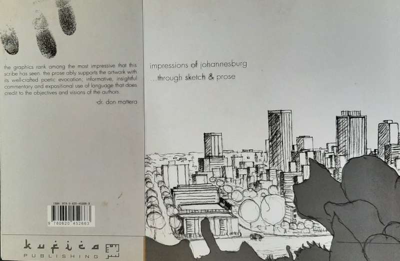 Gold in Graphite Jozi sketchbook by Zafrica Cabral, text by A.E. Somayya