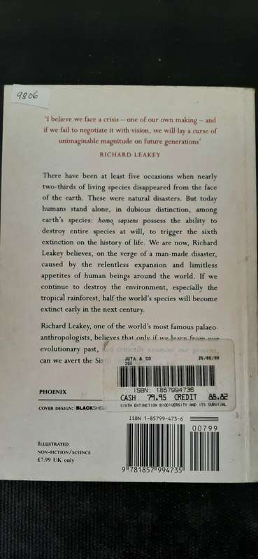 The Sixth Extinction by Richard Leakey and Roger Lewin