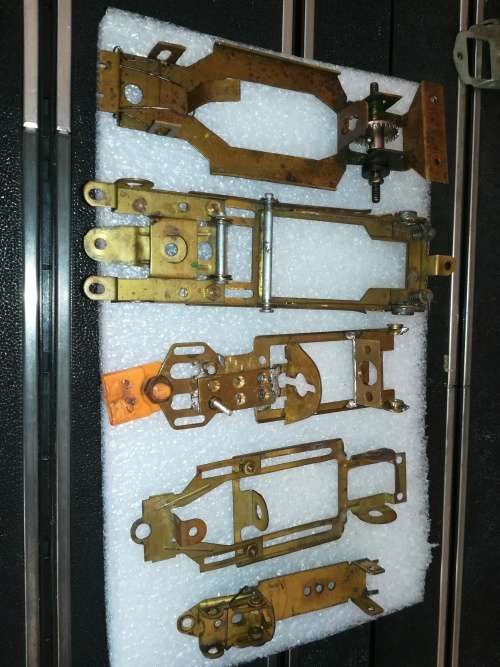 Vintage slot car chassis