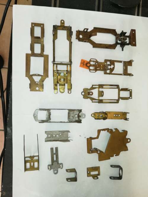 Vintage slot car chassis