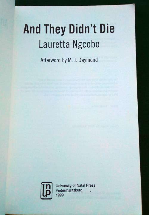 And they didn`t Die by Lauretta Ngcobo