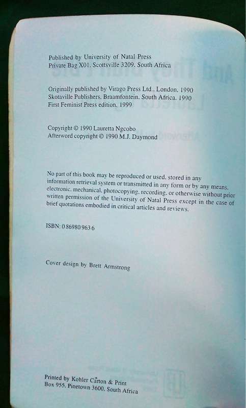 And they didn`t Die by Lauretta Ngcobo