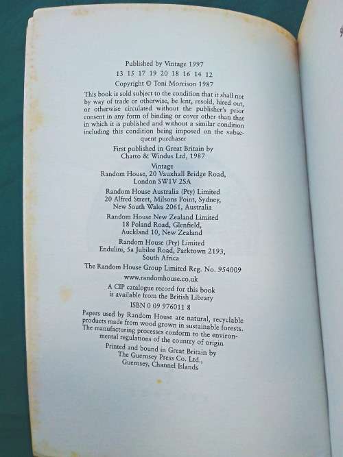 Beloved by Toni Morrison