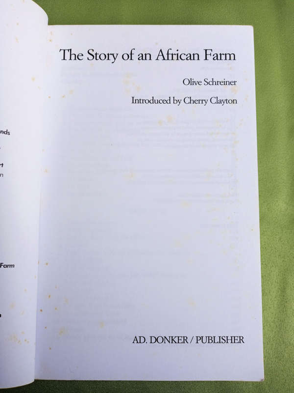 The story of an African farm by Olive Schreiner