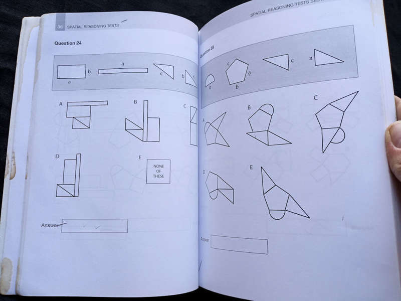 Spatial reasoning tests