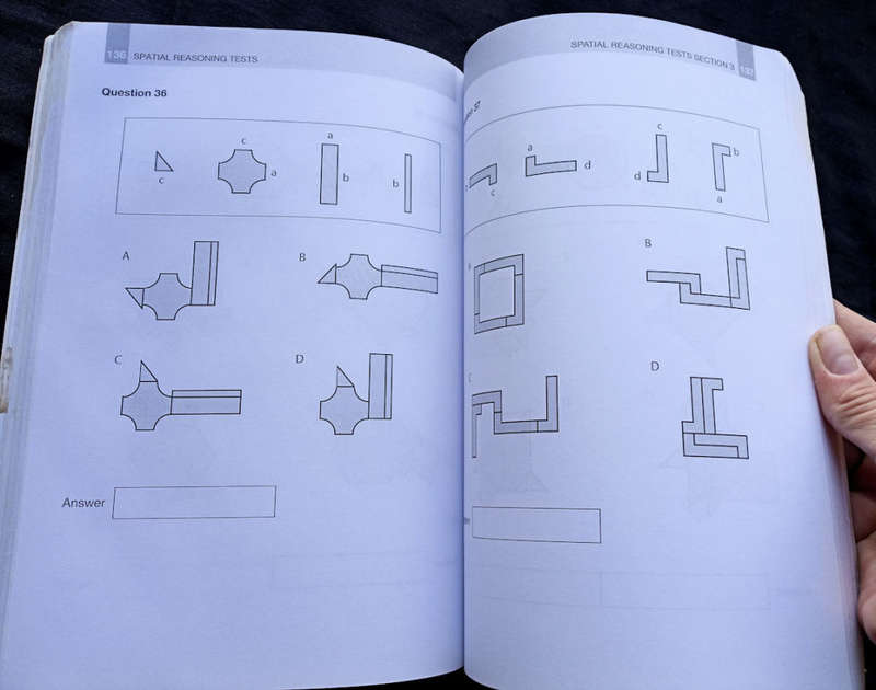 Spatial reasoning tests