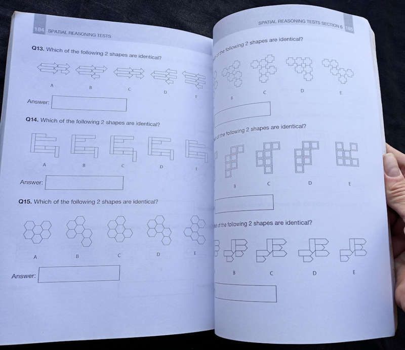 Spatial reasoning tests