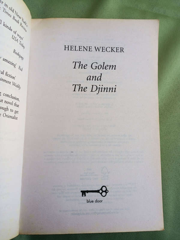 The Golem  the Djinni by Helene Wecker
