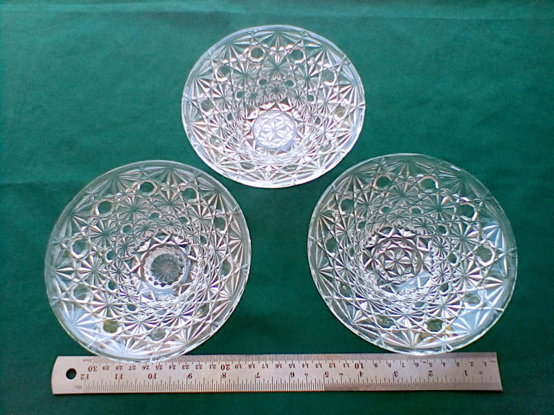 Crystal glass bowl set of 3